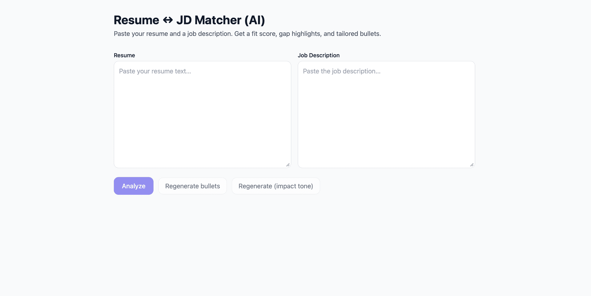 Resume ↔ JD Matcher (AI) thumbnail